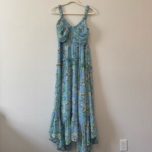 Floral Blue Maxi Dress